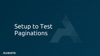 @audisto #TechSEOBoost
Setup to Test
Paginations
 