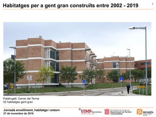 4
Habitatges per a gent gran construïts entre 2002 - 2019
Palafrugell. Carrer del Terme
52 habitatges gent gran
Jornada en...