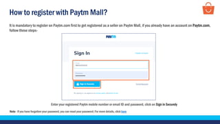 Register with Paytm Mall | PDF