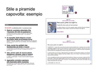 1
2
3
Stile a piramide
capovolta: esempio
41
 