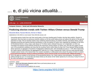 … e, di più vicina attualità…
https://arxiv.org/abs/1610.01587
 