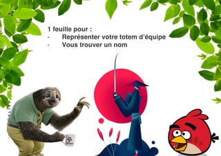 ATELIERDESIGNTHINKING-KLAP
1 feuille pour :
- Représenter votre totem d’équipe
- Vous trouver un nom
 