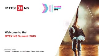 Welcome to the
MTEX NS Summit 2019
 
