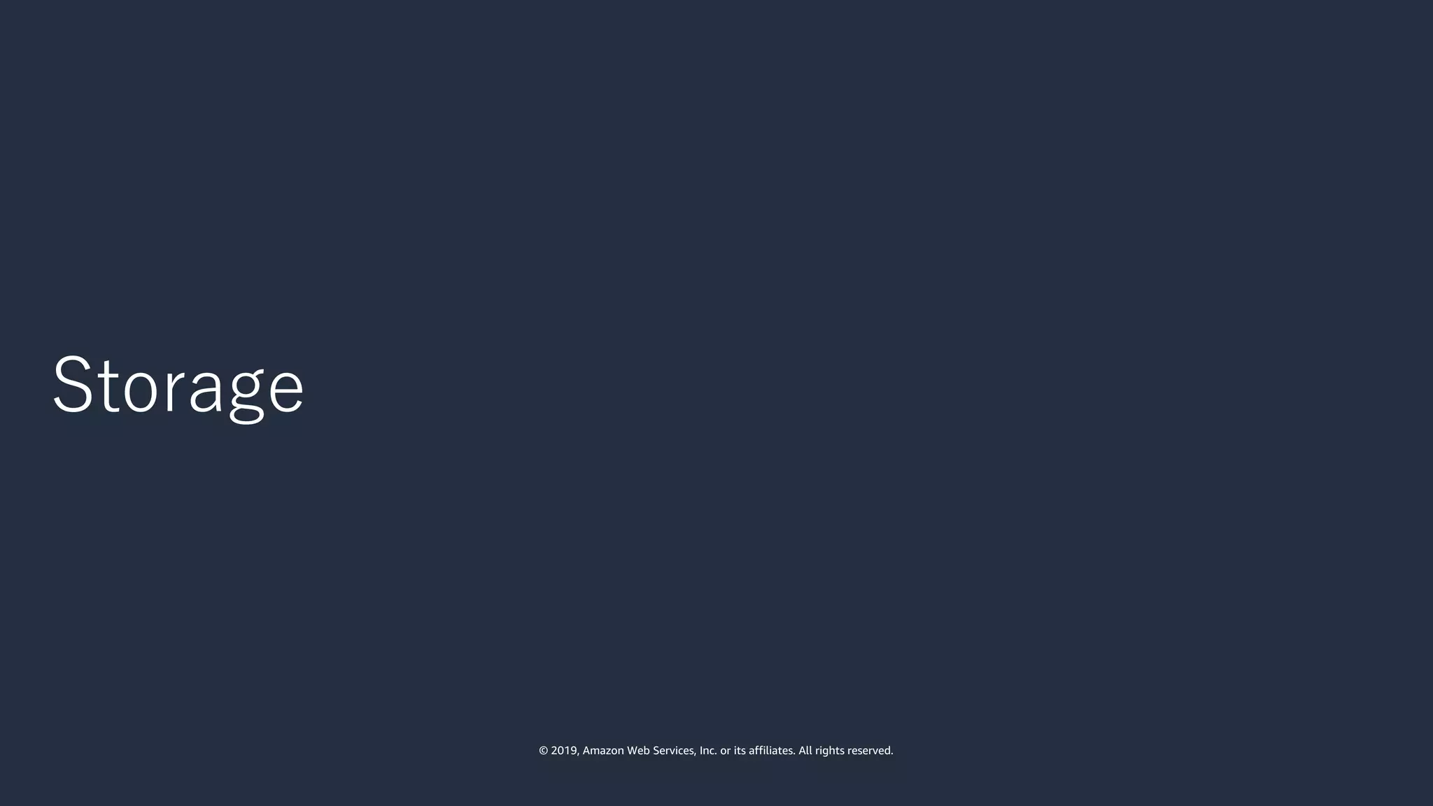 © 2019, Amazon Web Services, Inc. or its affiliates. All rights reserved.
 