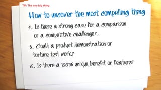 TIP: The one big thing
 