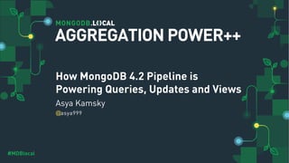 MongoDB .local Chicago 2019: Aggregation Pipeline Power++: How MongoDB ...