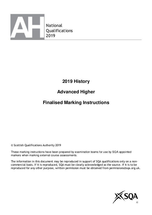 sqa advanced higher history dissertation marking instructions