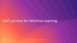 S U M M I T © 2019, Amazon Web Services, Inc. or its affiliates. All rights reserved.
 