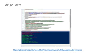 Azure Locks
https://github.com/apento/PowerShell/tree/master/Azure%20Subscription/Governance
 