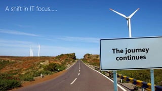 A shift in IT focus…..
 