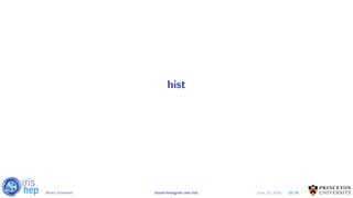 hist
28/30Henry Schreiner boost-histogram and hist June 19, 2019
 