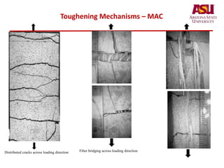 Toughening Mechanisms – MAC
Fiber bridging across loading directionDistributed cracks across loading direction
 