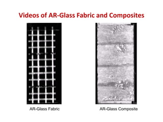 Videos of AR-Glass Fabric and Composites
AR-Glass CompositeAR-Glass Fabric
 