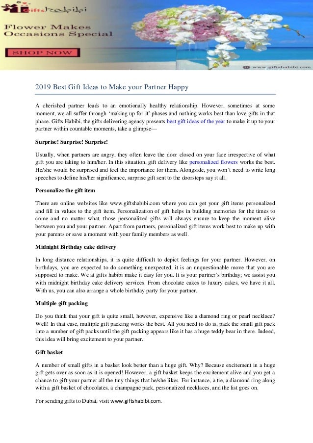 best gift for partner