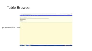 Table Browser
get sequence򥯥å
 