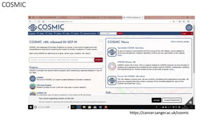 COSMIC
https://cancer.sanger.ac.uk/cosmic
 