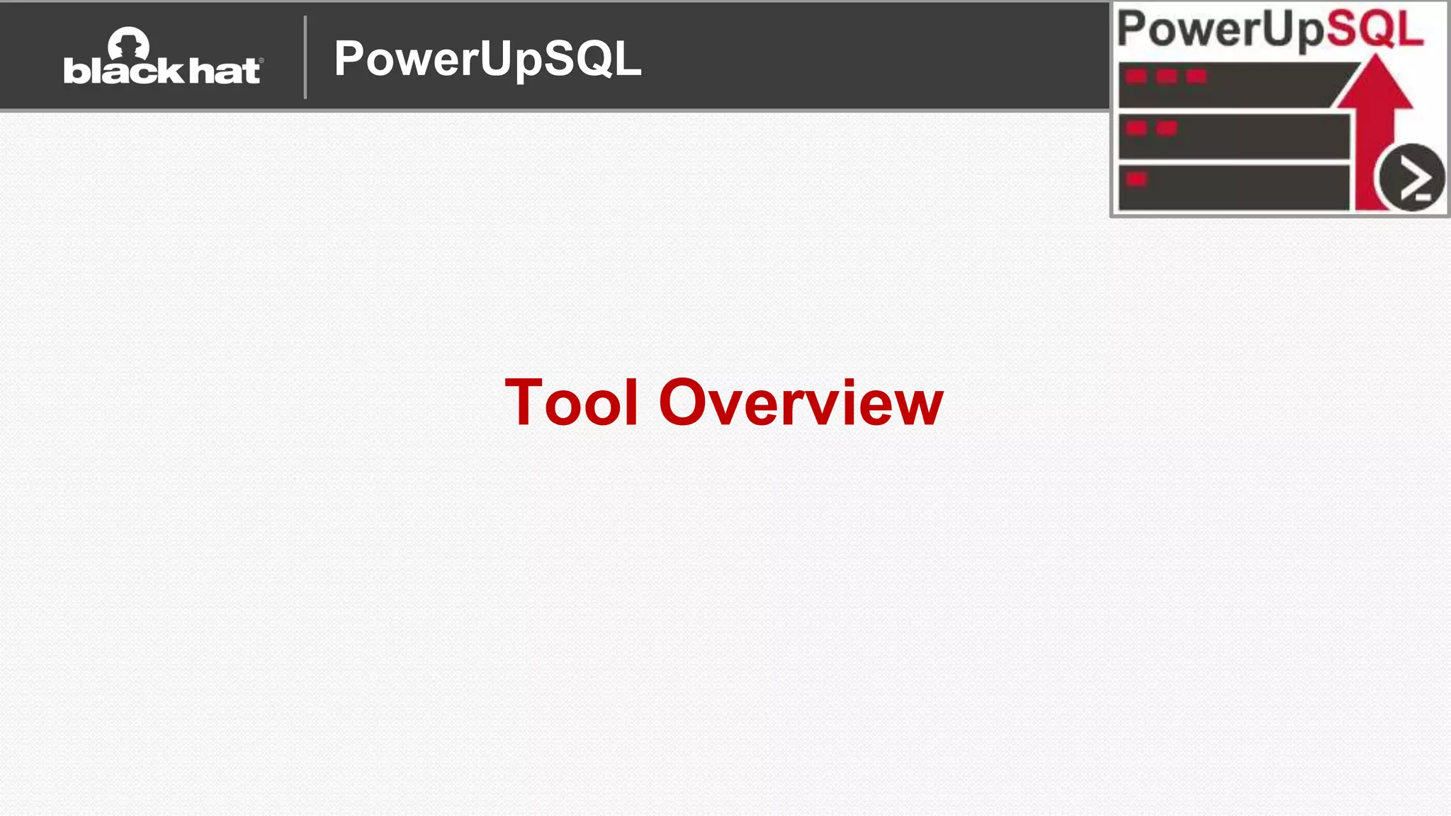 Tool Overview
A
CB
PowerUpSQL
 