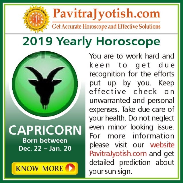 2019 Capricorn Yearly Horoscope Predictions By Pavitrajyotish slideshare