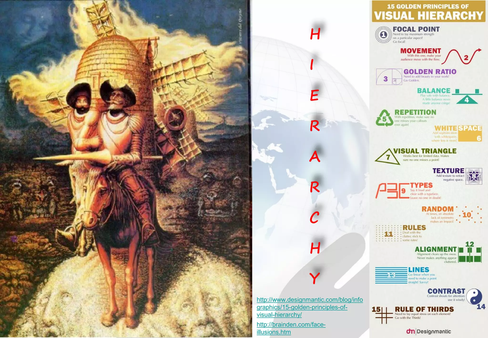http://www.designmantic.com/blog/info
graphics/15-golden-principles-of-
visual-hierarchy/
http://brainden.com/face-
illusions.htm
 