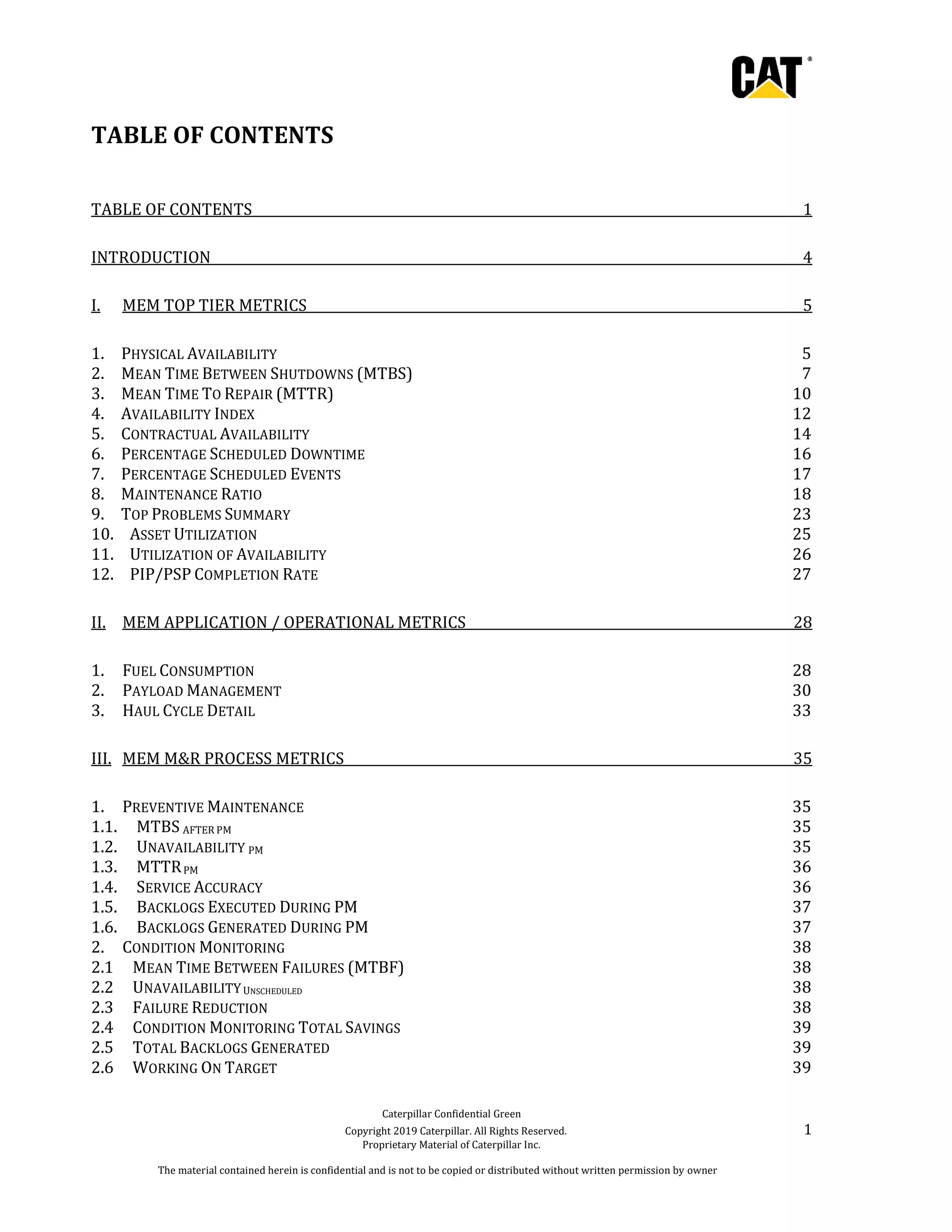 2019 Caterpillar Mining Equipment Management Metrics Document V4.pdf