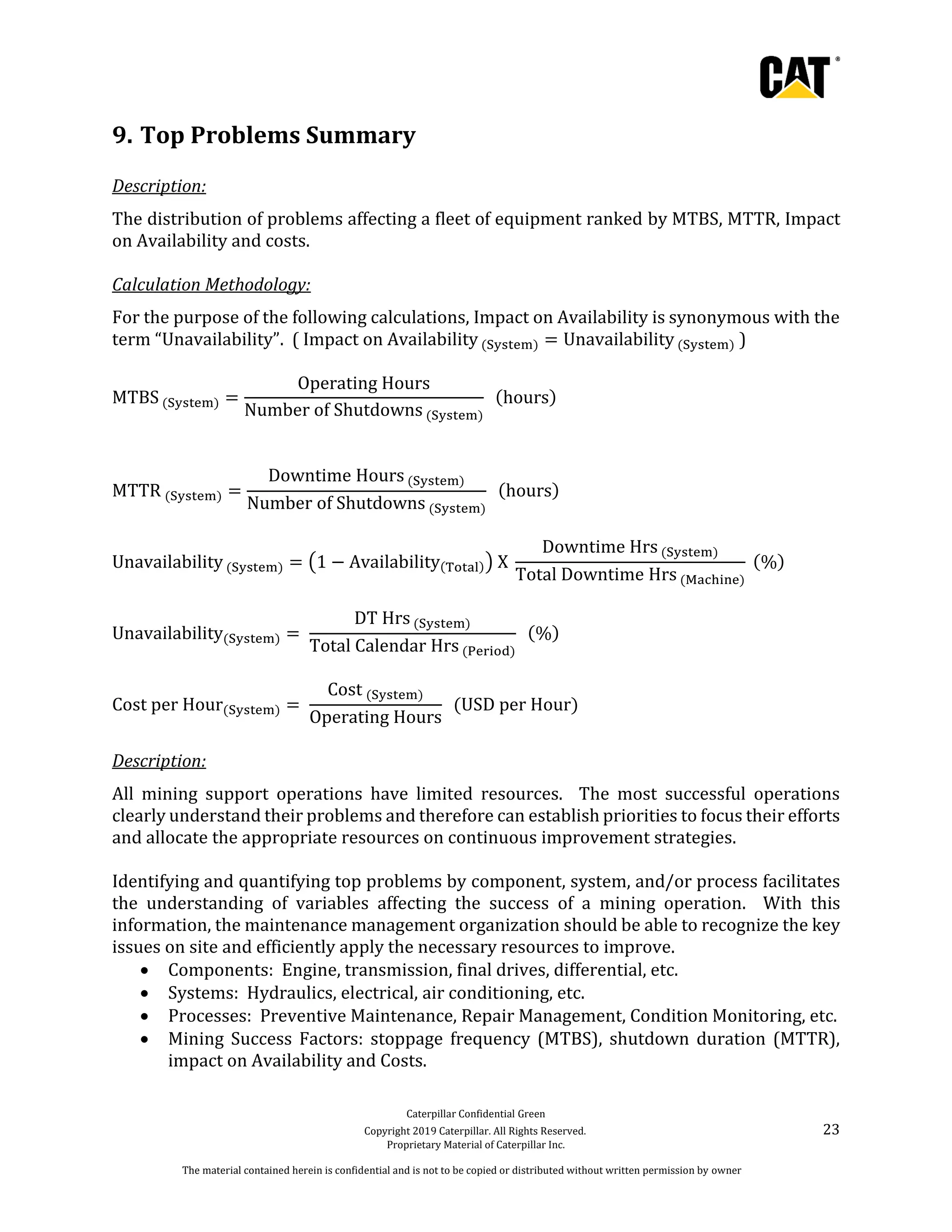 2019 Caterpillar Mining Equipment Management Metrics Document V4.pdf