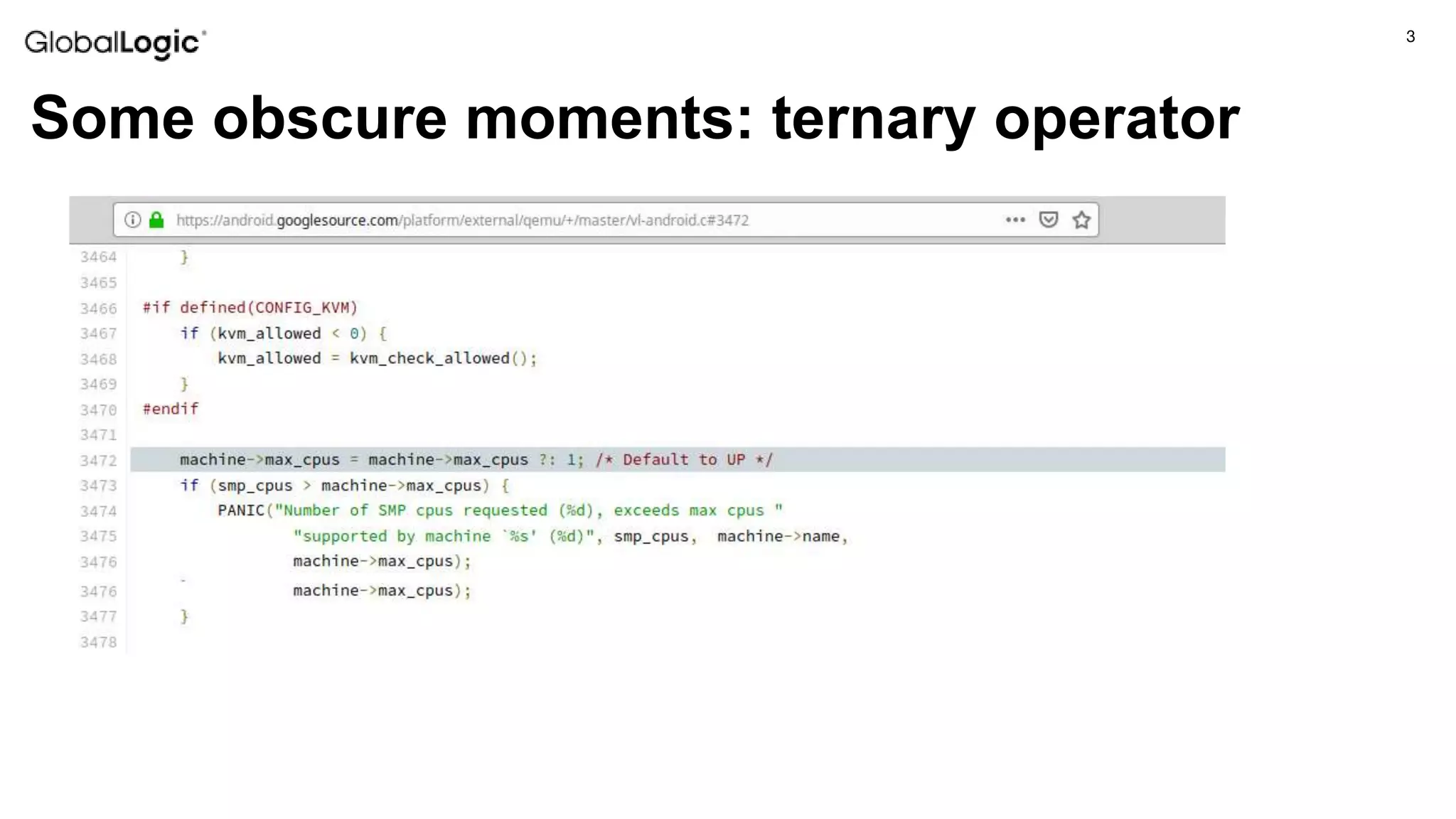 3
Some obscure moments: ternary operator
 
