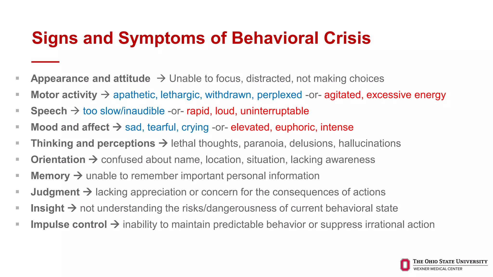 CIT - Signs and Symptoms of Mental Illness | PPTX