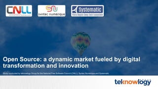 © CNLL, Syntec Numérique, Systematic, teknowlogy Group, 2019Open Source rises to strategic level for digital innovation and the future of organizations
Open Source: a dynamic market fueled by digital
transformation and innovation
Study conducted by teknowlogy Group for the National Free Software Council (CNLL), Syntec Numérique and Systematic
 