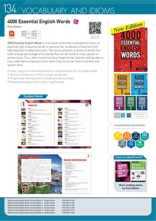 ENGLISH FOR SPECIFIC PURPOSES
Communicating in Business English
Bob Dignen
Communicating in Business English is designed for people interested in
developing their communication skills for business. The focus of this book is
on functional English that people need to communicate within various business
environments. Communicating in Business English presents vocabulary and
language patterns related to the business environment and common business
situations. Topics include making and receiving business telephone calls,
giving presentations, participating in meetings, socializing with business
contacts, negotiating deals, and writing business letters and documents.
f .H YRFDEXODU OLVWV IRU HDFK OHVVRQ
f 6DPSOH SKUDVHV VHQWHQFHV SDUDJUDSKV LOOXVWUDWLQJ FRPPRQ EXVLQHVV
language structures
f URVVFXOWXUDO WLSV DQG JROGHQ UXOHV IRU HIIHFWLYH FRPPXQLFDWLRQ
f 'LDORJV LOOXVWUDWLQJ YRFDEXODU XVDJH LQ FRQWH[W
f ([HUFLVHV IRU YRFDEXODU UHLQIRUFHPHQW DQG XVDJH
f $QVZHU NH IRU H[HUFLVHV
Communicating in Business English - Student Book with Audio CD 9781932222173
Free Teaching Tool
Online videos available for
each chapter from
EnglishCentral.com
Student Book
STUDENT BOOK
Pages
Unit
2
Units
Book
84
STUDENT
Complimentary Downloads
compasspub.com
EnglishCentral.com
LEVEL Intermediate
Scan to view
sample unit!
Teacher’s
Kit
130
 