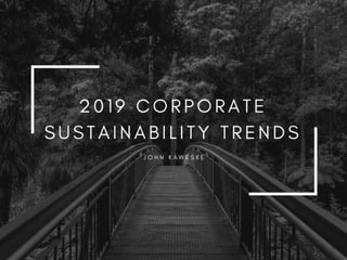 2019 Corporate Sustainability Trends