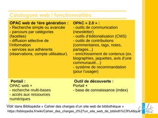 L'écosystème informatique en bibliothèque : le portail web | PPT