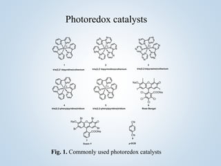 Photoredox catalysts
Fig. 1. Commonly used photoredox catalysts
 