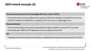 2019 ESC Guidelines on Diabetes and Cardiovascular Disease | PPTX