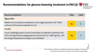 2019 ESC Guidelines on Diabetes and Cardiovascular Disease | PPTX