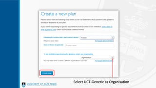 Select UCT-Generic as Organisation
 