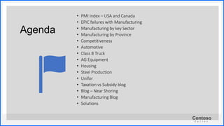Manufacturing| Canada| July 2019 | PPTX