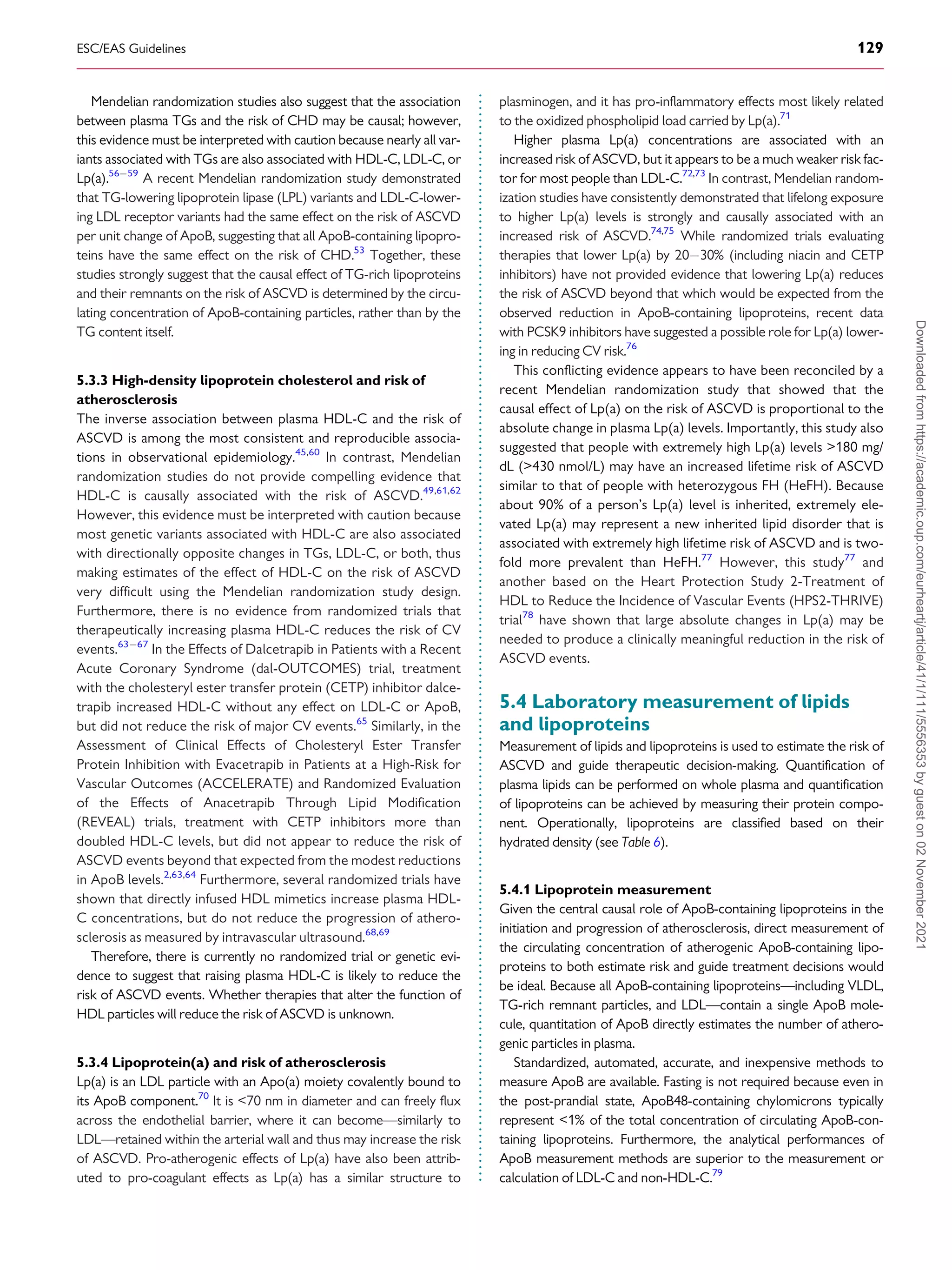 2019 ESCEAS (Dyslipidaemias) Guidelines for the management of ...