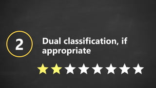 2 Dual classification, if
appropriate
 