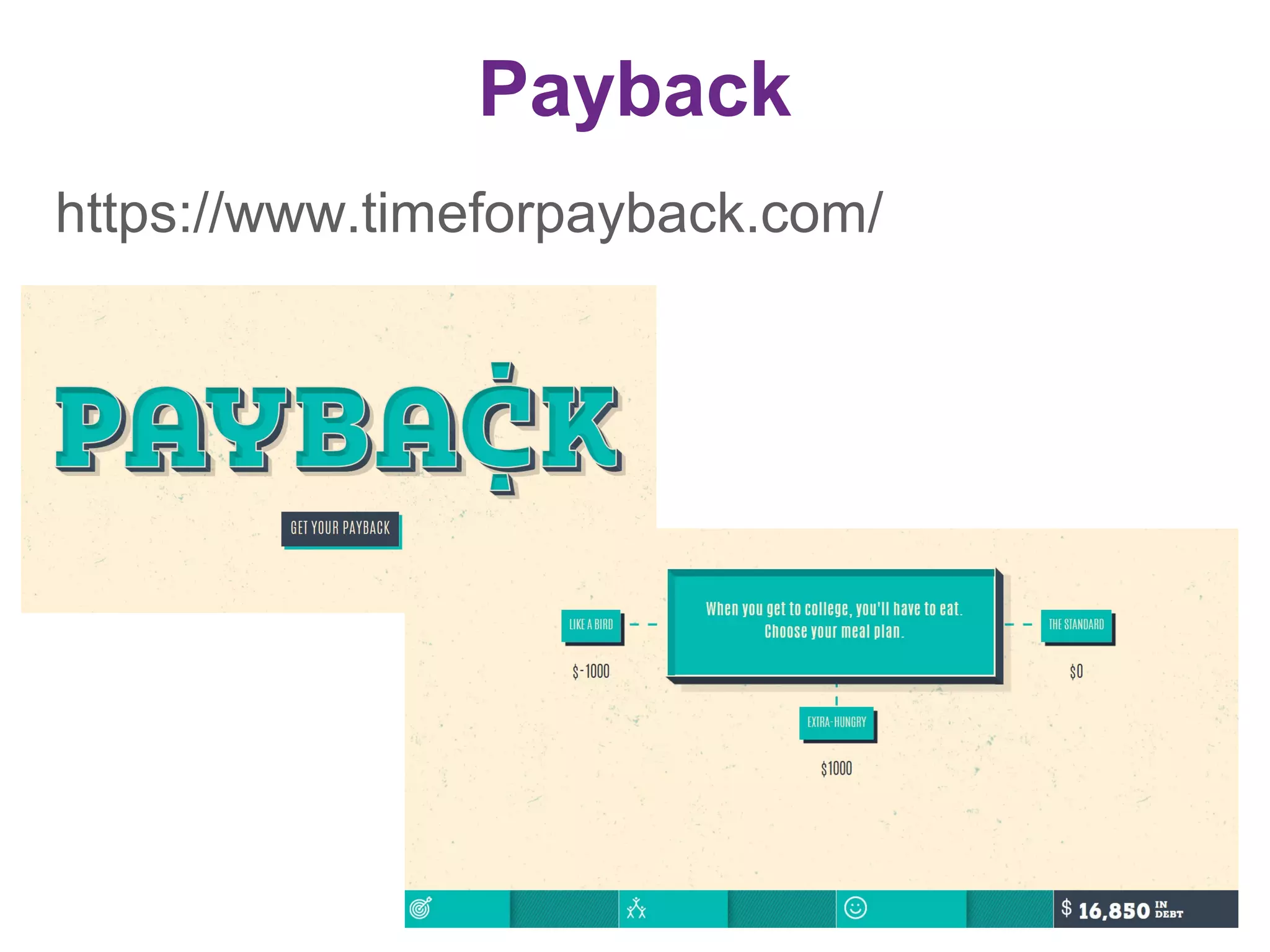 Payback
https://www.timeforpayback.com/
26
 