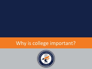 Why is college important?
 