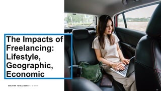 EDEL M A N I NT EL L I GENC E / © 2 0 1 9
The Impacts of
Freelancing:
Lifestyle,
Geographic,
Economic
22
 