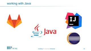 15
working with Java
 