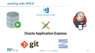 16
working with APEX
 