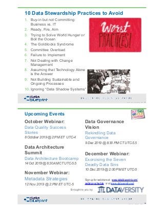DataEd Slides: Getting Started with Data Stewardship | PDF