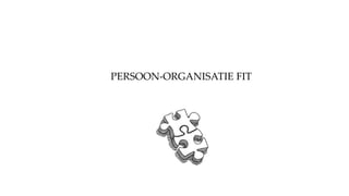PERSOON-ORGANISATIE FIT
 