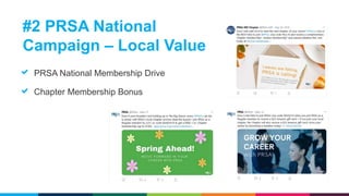 PRSA National Membership Drive
#2 PRSA National
Campaign – Local Value
Chapter Membership Bonus
 