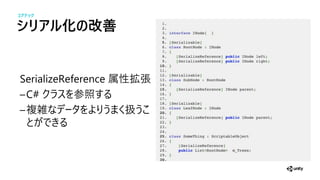 シ ア 化の改善
SerializeReference 属性拡張
C# 参照
雑 扱
コアテック
 