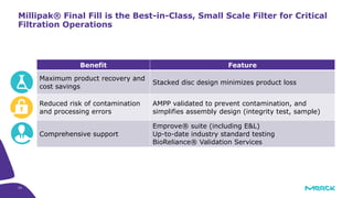 Millipak Final Fill Filtration Presentation | PPTX