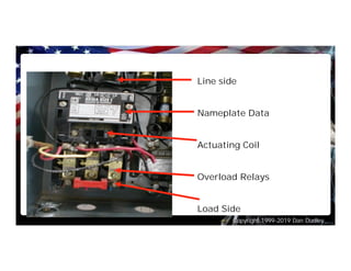 Copyright 1999-2019 Dan Dudley
Line side
Nameplate Data
Actuating Coil
Overload Relays
Load Side
 