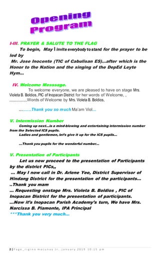 2019 mtap toastmaster's script | DOCX